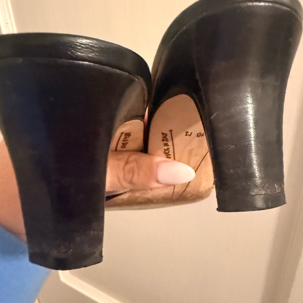 kate spade Black and Cream Woven Mule Heels - Picture 4 of 4